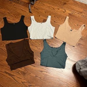 SHEIN cropped tank top bundle medium